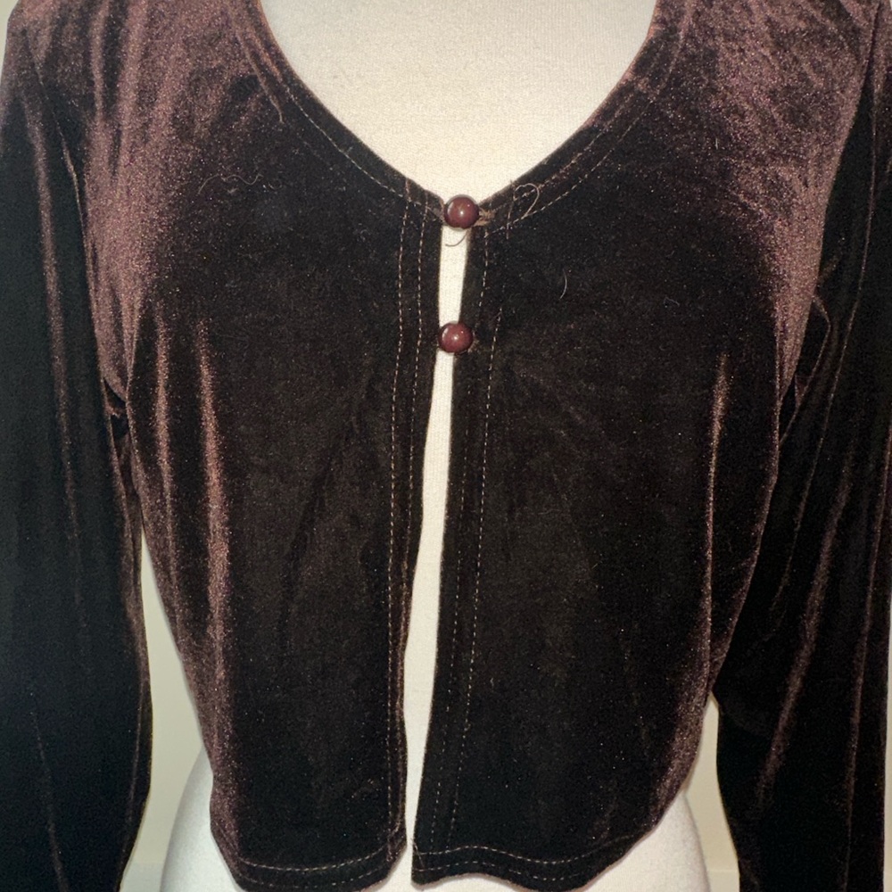 Jump Brown Velvet Cardigan